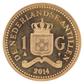 Netherlands Antilles UNC 1 Gulden Coin 2014,  Year King Willem- Alexander,  KM# 91