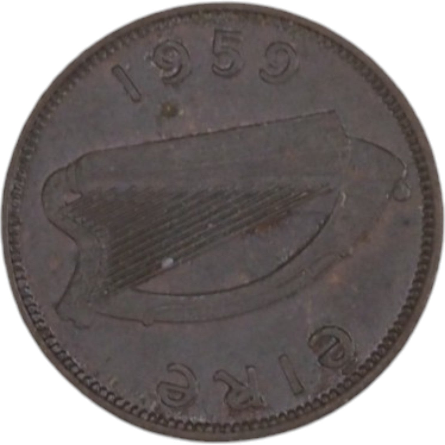 1959 Ireland Bird in Flight and Harp Coin
