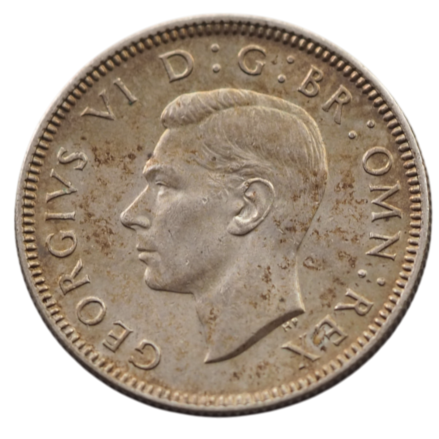 United Kingdom 1 Shilling 1938 – King George VI, .500 silver.
