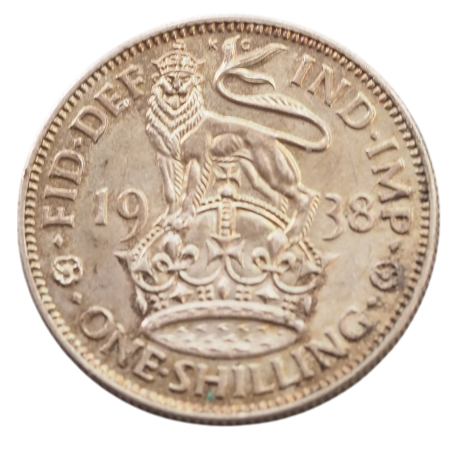 United Kingdom 1 Shilling 1938 – King George VI, .500 silver.