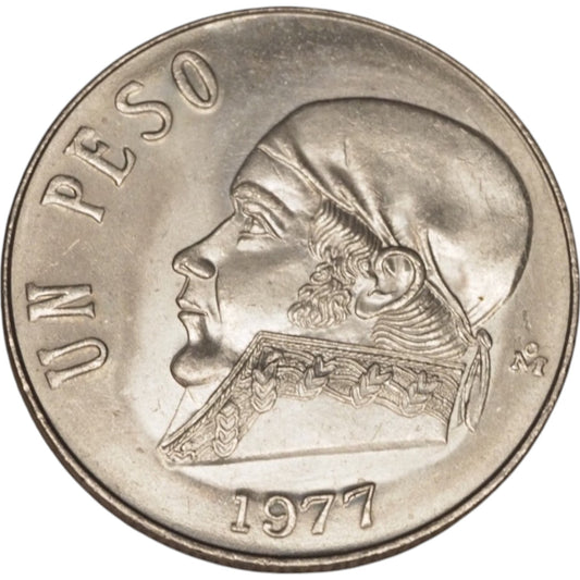 1977 Mexico 1 Peso Coin, José María Morelos Commemorative