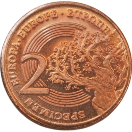 EUROPEAN 2 CENT "EUROPA" SPECIMEN COIN