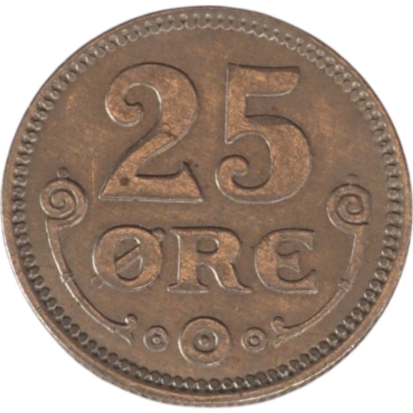 1920 Denmark 25 Øre Coin, King Frederik IX Portrait