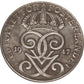 1947 Swedish 2 Öre Coin Reverse - King Gustav VI Adolf Monogram