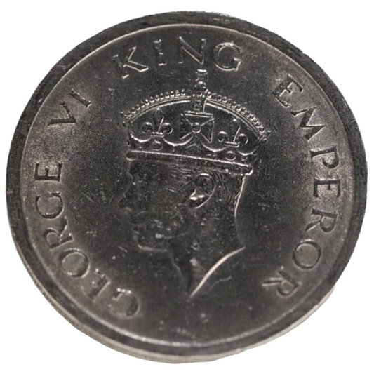 British India- George VI King Emperor 1947 One rupee Coin