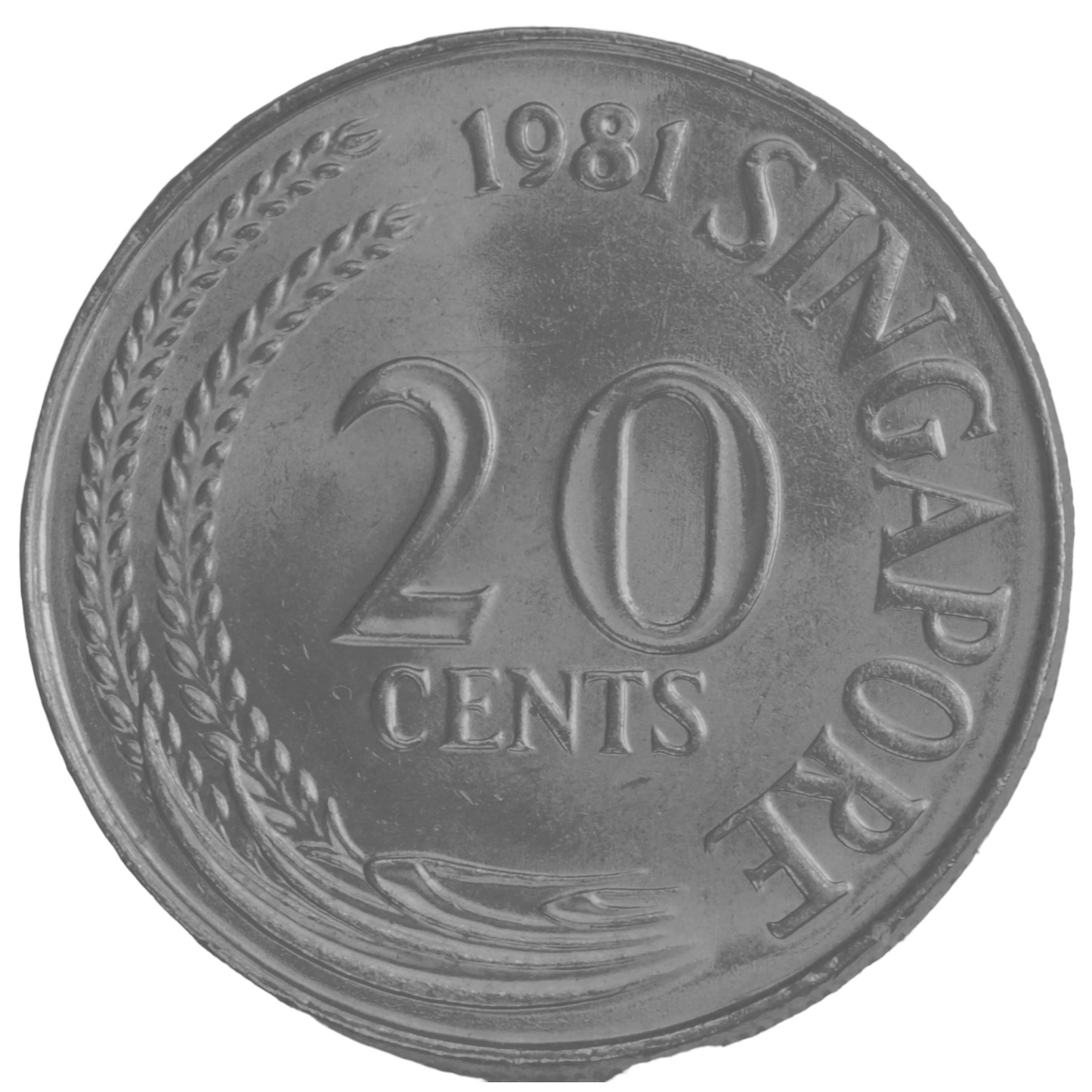 20 Cents Singapore 1981 UNC Coin  KM# 4