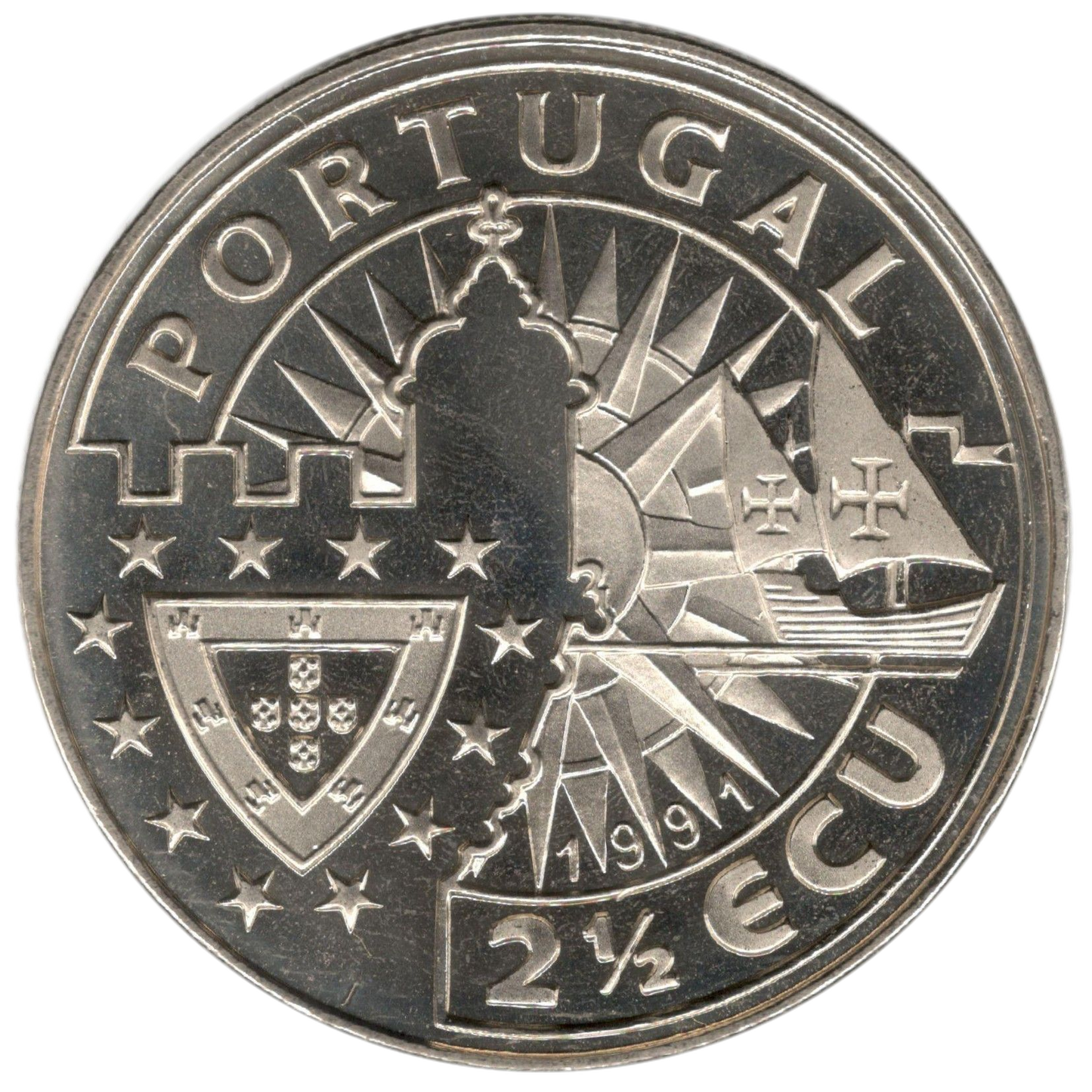 Portugal – 2½ ECU & Pre 1999 Euro – 1991 N#27587