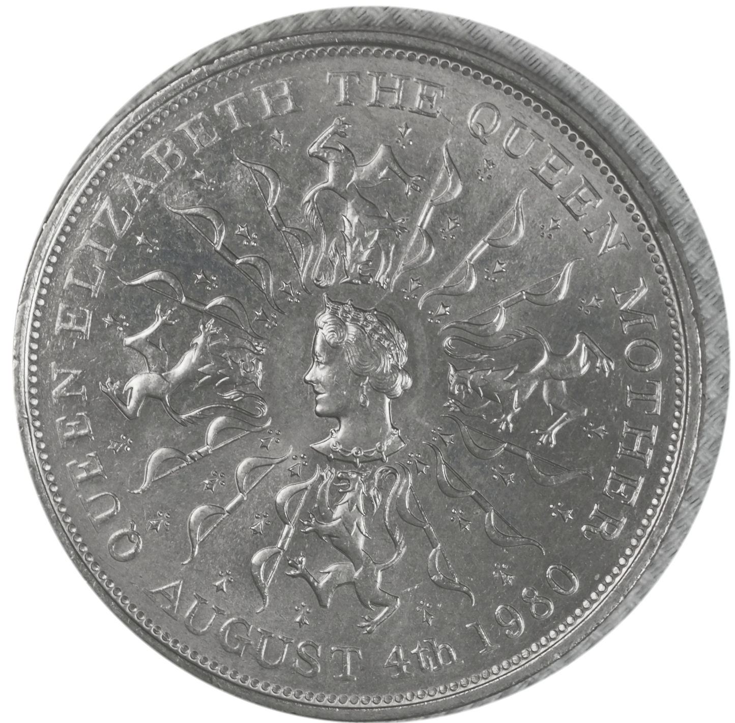 Queen Elizabeth the Queen Mother (1980) One Crown Coin - reverse