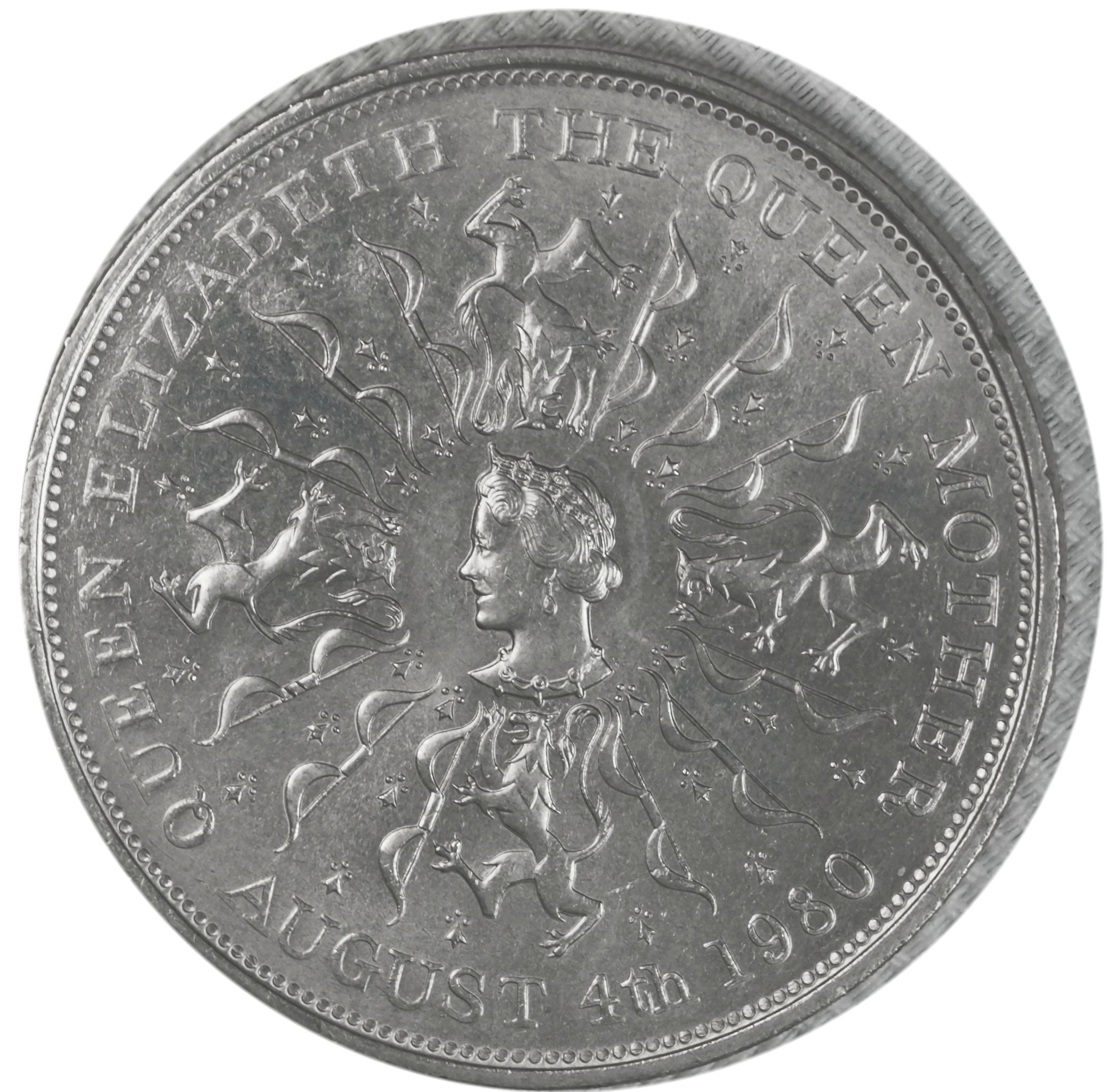 Queen Elizabeth the Queen Mother (1980) One Crown Coin - reverse