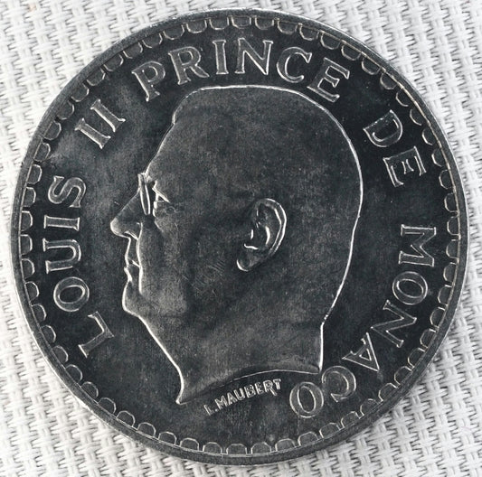 5 Francs Louis II Monaco 1945 Coin
