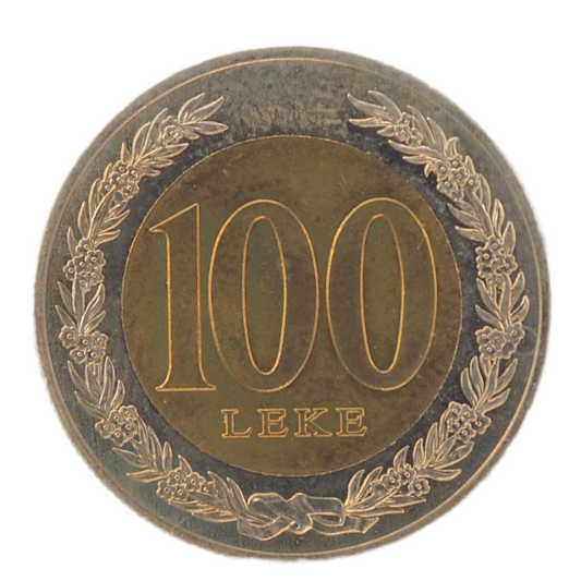 Albania 100 Leke Coin 2000 Queen Teuta Motif Front KM# 80
