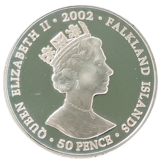 Falkland Islands 50 Pence 2002 Queen Elizabeth II Anniversary