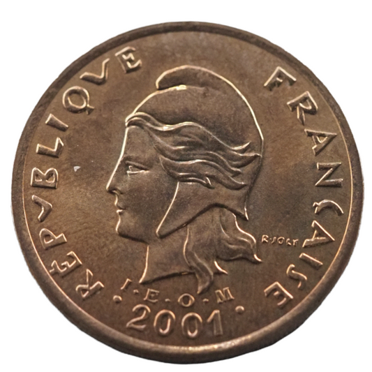 France 100 Francs Nouvelle Caledonie 2001 Coin N#134