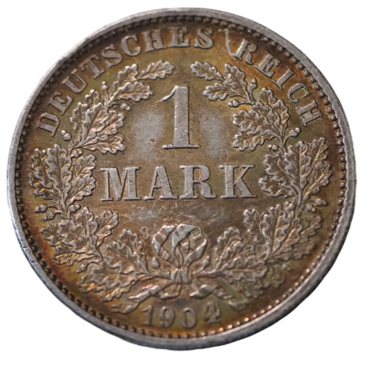 Germany 1 Mark 1904G Silver Coin