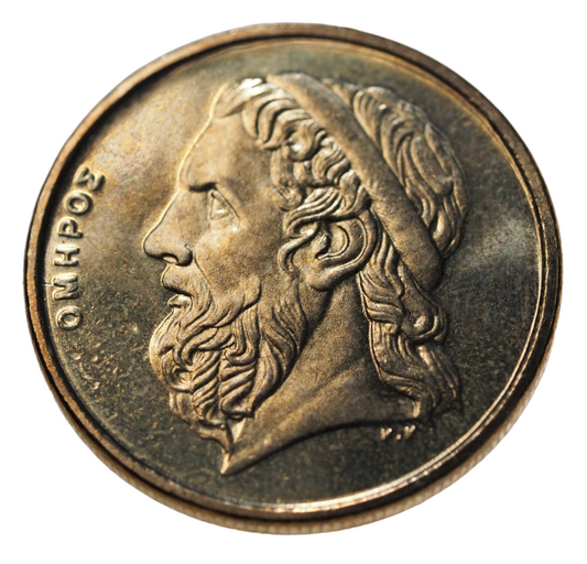 Greek 50 Drachmes 2000 UNC Homer Coin KM#147