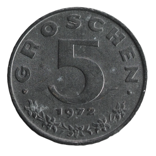 5 Groschen  Austria 1972 Coin