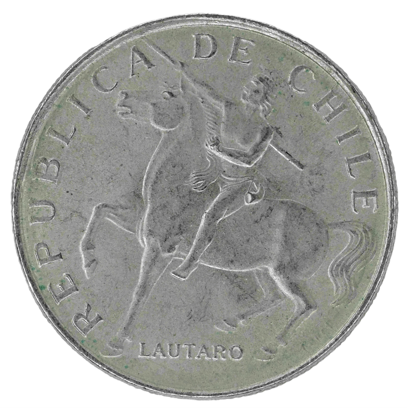 5 Escudos Chile, 1971 Horse Lautaro Coin KM# 199