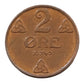 1940 Norway 2 Ore Coin - Norge Kongeriket Reverse