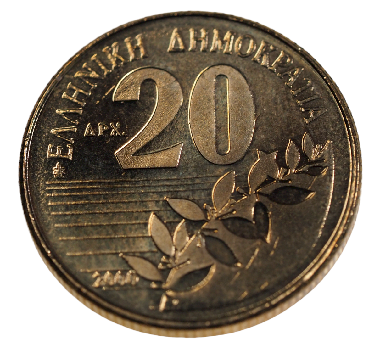 Greece 20 Drachmes  2000 UNC Coin
