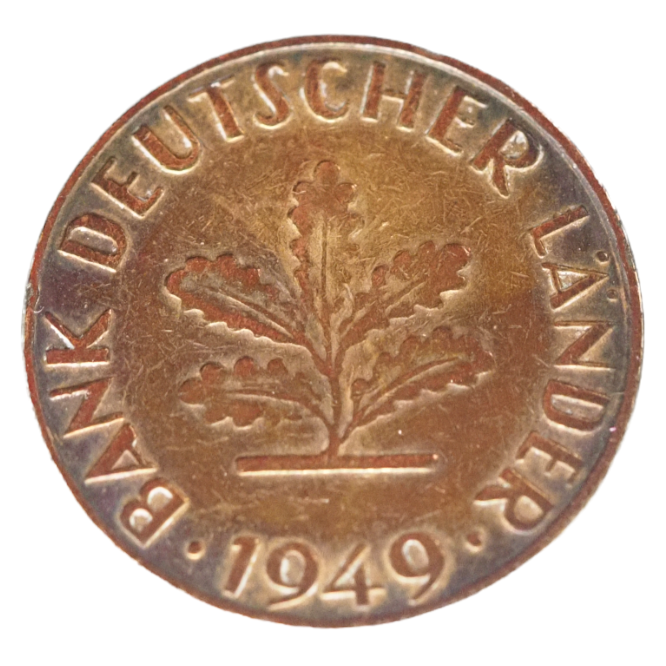 Germany, BRD  10Pfennig 1949-j,  Bank Deutscher Lander Coin