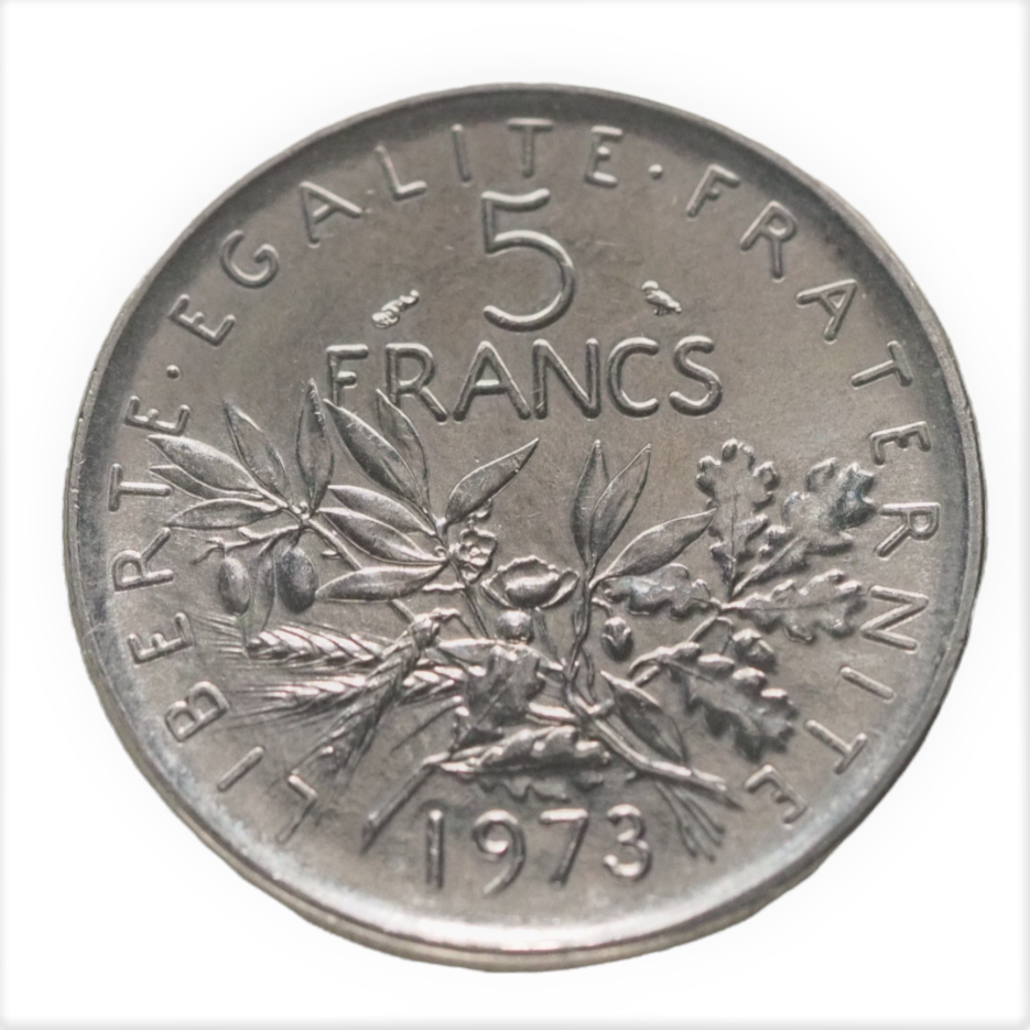 France,  5 Francs 1973 Coin   KM # 926A.1