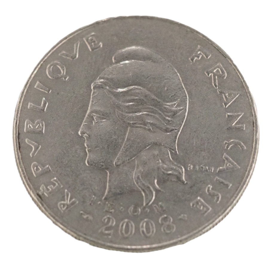 France, 20 Francs 2008, Coin Polynesie Francaise