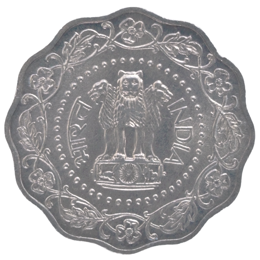 Coin, INDIA- REPUBLIC, 10Paise, 1974 Bombay Coin  KM# 27.1