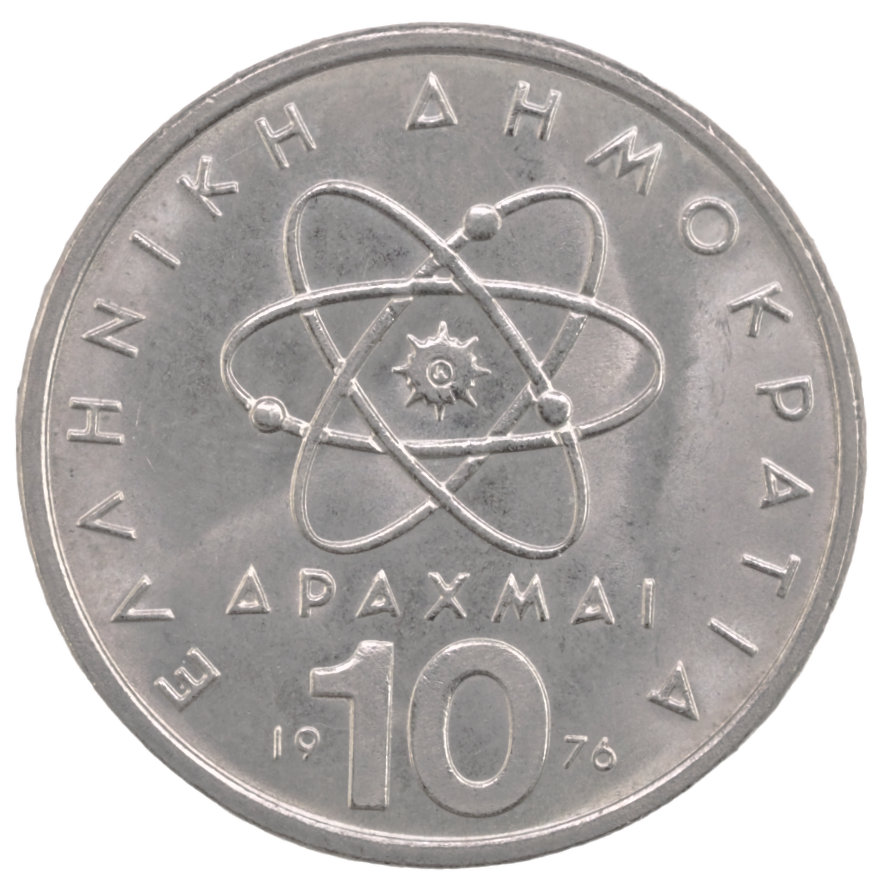 Coin, Greece, 10 Draxmai  1976 Coin   KM# 119