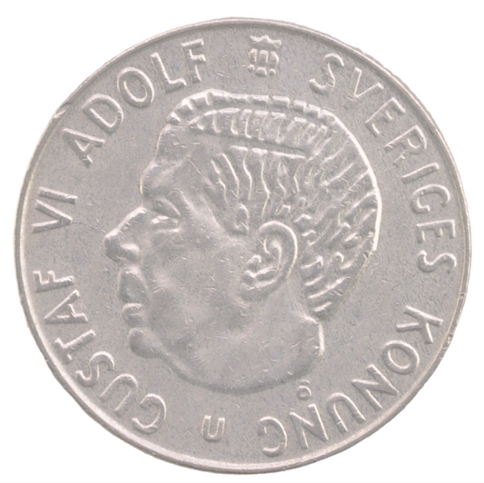 1 kr. Sweden 1964 Silver Coin   KM# 826