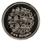 United  Kingdom One Pound,  Elizabeth II D.G.REG.F.D. 1997, English Lions, Coin
