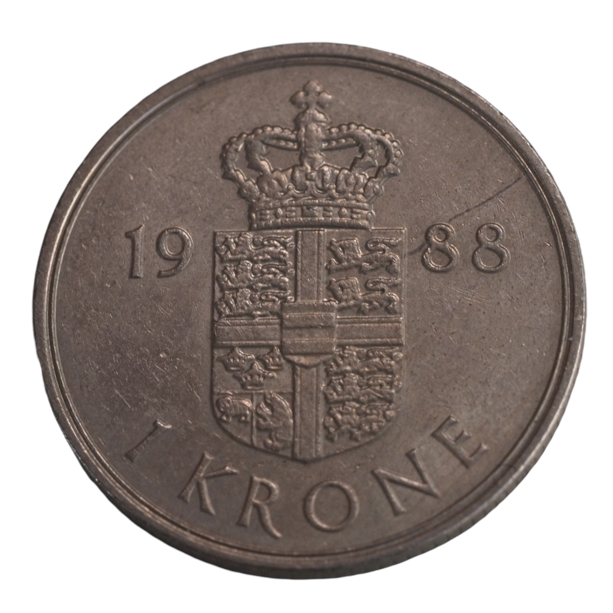 1 Krone  Margrethe II Danmarks  1988 Coin