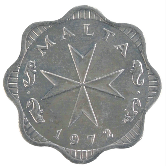 2 Mils  Malta  1972 Coin    KM# 5