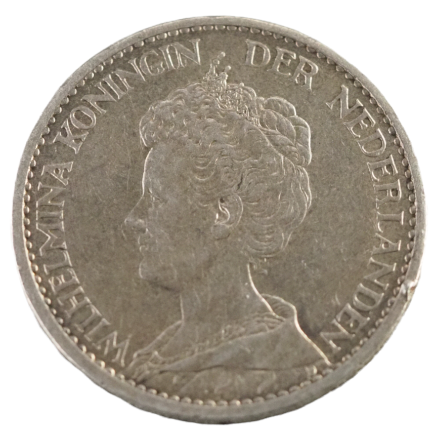 Netherlands, 1 Gulden- Wilhelmina 1911 Silver  Coin  N# 16127