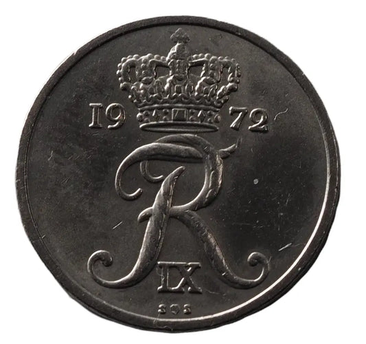 Denmark 10 Ore 1972 UNC  Coin