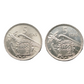 Spain,  5 PTAS, 1957 [57]; 1957 [77] Francisco Franco Gaudillo De Espana Coins  # 002