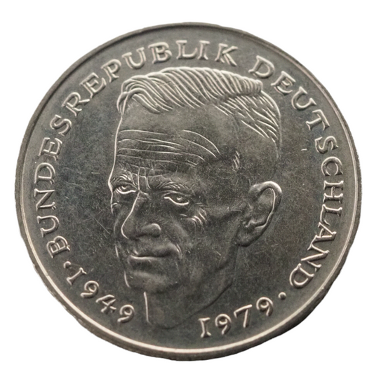 Germany, 2 mark, 1979D Dr. Kurt Schumacher. 30th Anniversary- Federal Republic (1949-1979) Coin