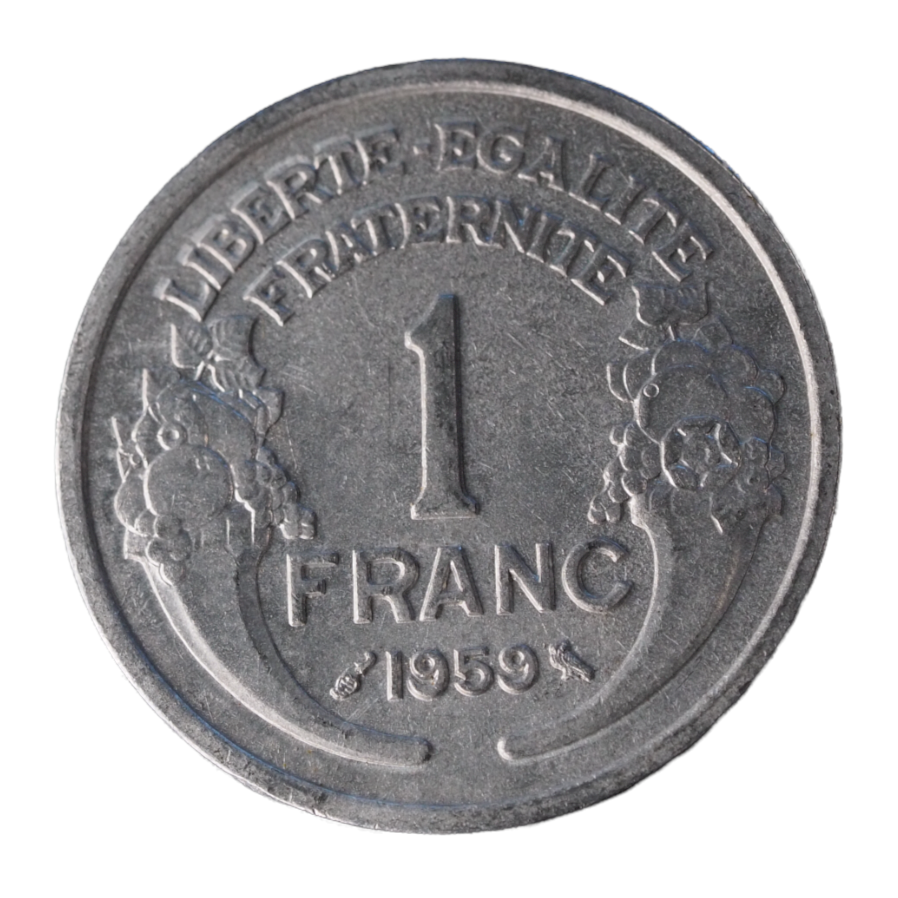 1959 France 1 Francs Coin