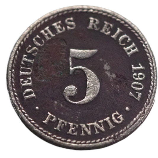 5 Pfenning, Germany 1907 A Coin