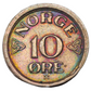 Norway, 10Ore, 1957, KM# 396 Coin