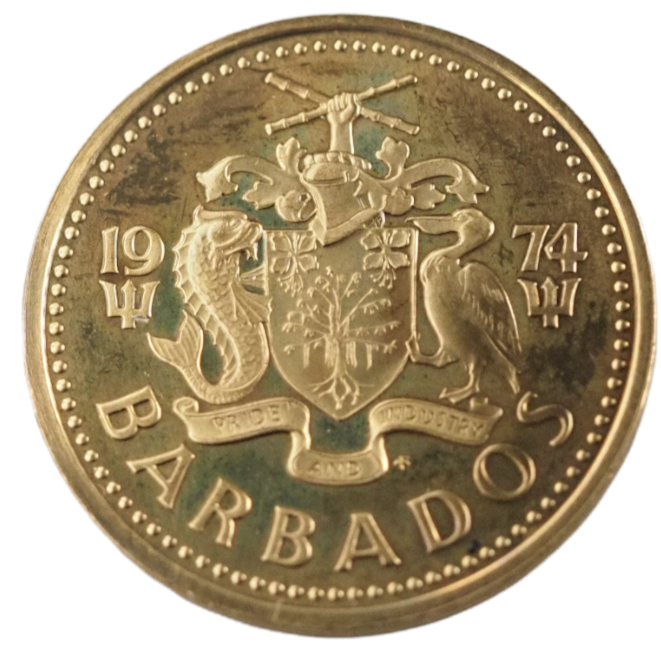 Barbados 5 Cents 1974, Gem Proof Sea Lighthouse World Money Coin