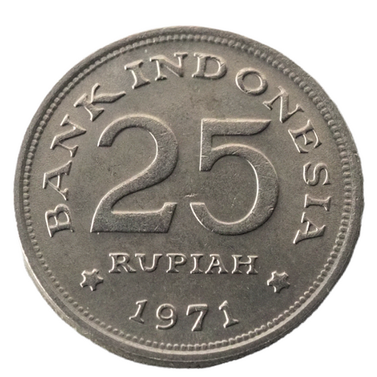 25 Rupiah  Indoniesia 1971 Coin     KM# 34