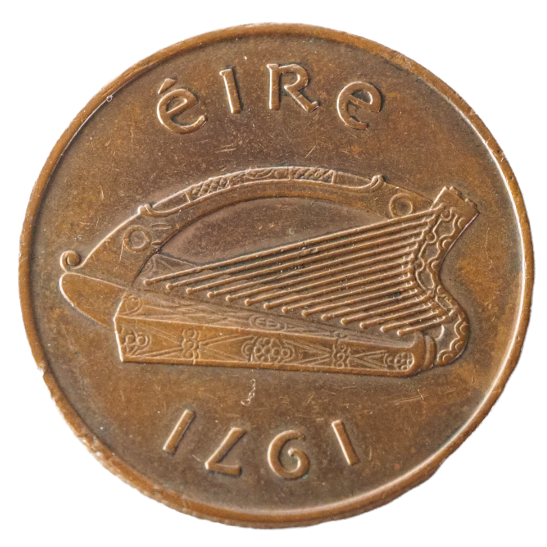 Ireland, Eire 2 Pence 1971 Coin    KM# 21