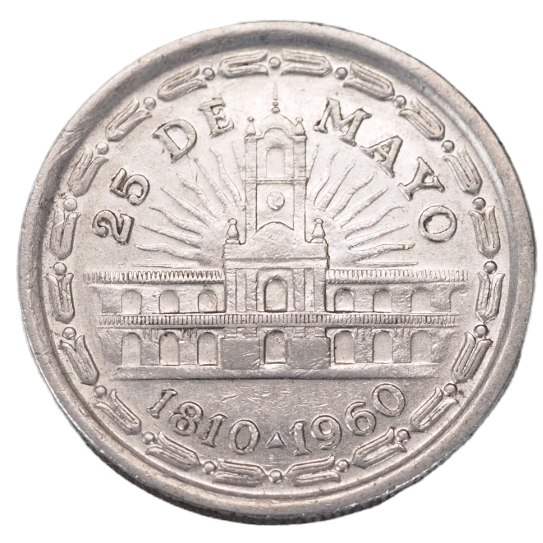 Argentina, 1 Peso 1960 Coin, (May Revolution) 1 Year Issue # K2083