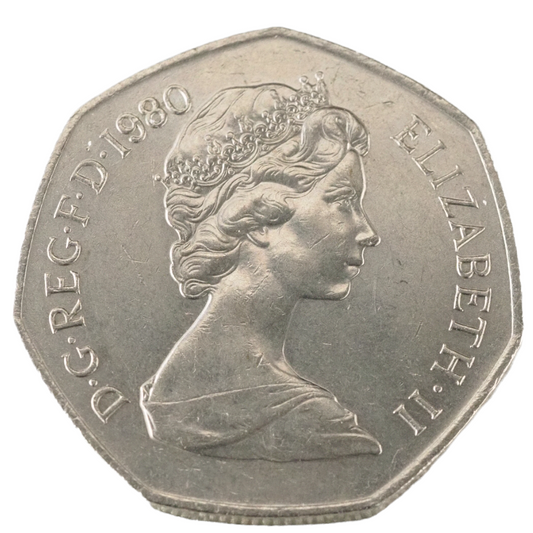 Great Britain, 50 New Pence  1980 Coin,    KM# 913    UNC