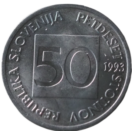 Coin, 50 Stotinov, Slovenia 1993 UNC