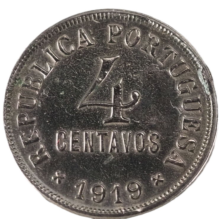 Portugal,  4 Centavos  1919 KM# 566  Coin