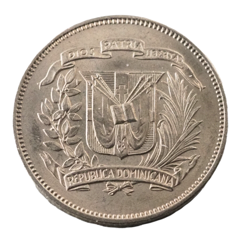 Dominican Republic, 1967 25 Centavos  6 1/4  Gramos  Coin    KM# 20A  UNC