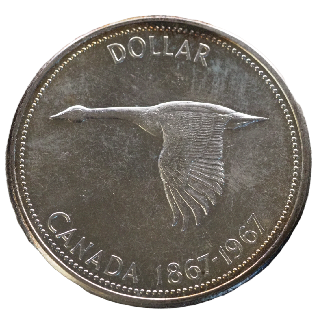 1967 Canada  Silver Dollar, Flayng Goose  Coin    KM# 70