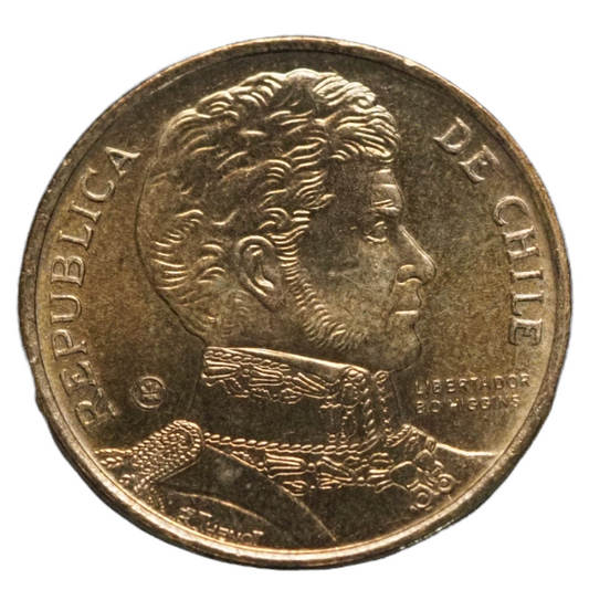 2007 Chile 10 Pesos Coin, KM# 228 UNC