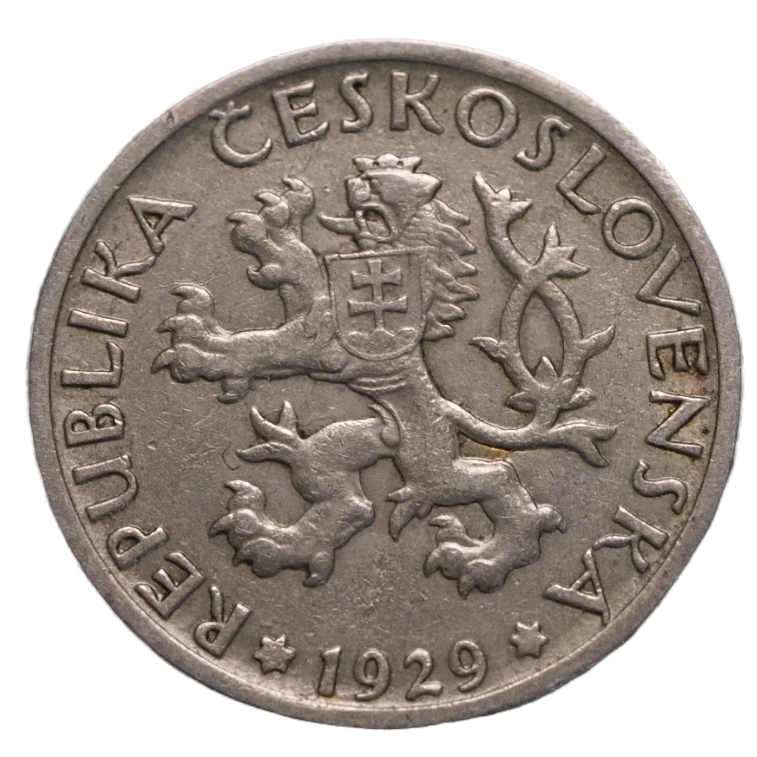 1 Koruna 1929 Czech Republic  Coin,  KM# 4